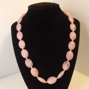 Vintage AVON Pink Beaded Necklace